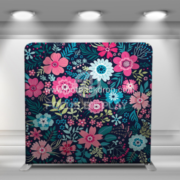 Polygon flowers aluminum tension fabric display